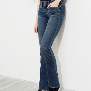 Dark Wash Low Rise Hollister Boot Cut Jeans